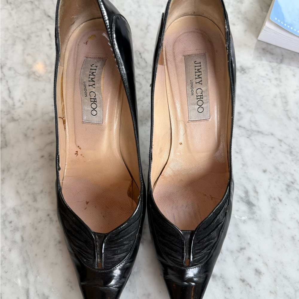 Jimmy Choo Black Patent Leather Heels